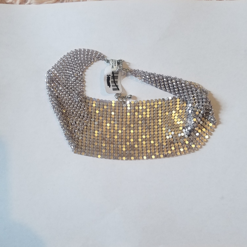 free people light purple mirror choker